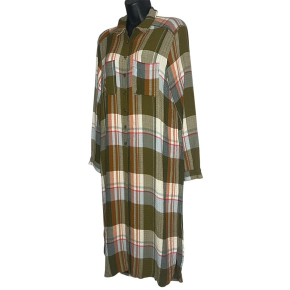 Anthropologie Pilcro Side-Slit Maxi Tunic Buttondown - Picture 12 of 12